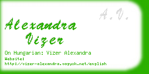 alexandra vizer business card